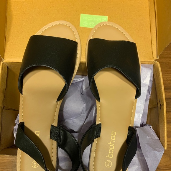 2 Part Peeptoe Leather Sandals - Picture 3 of 4